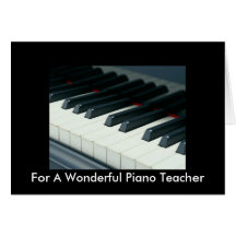 Tarjeta de cumpleaños para el profesor de piano