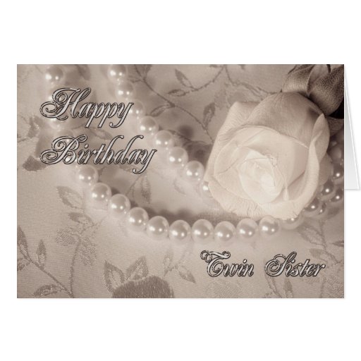 Tarjeta de cumpleaños para la hermana gemela | Zazzle