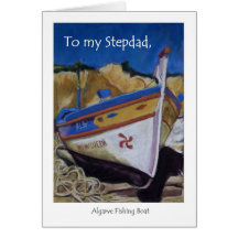 Tarjeta de cumpleaños para un Stepdad - barco de p