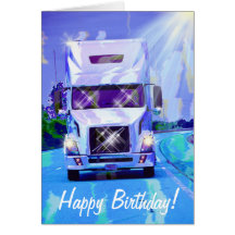 Tarjeta de cumpleaños pesada del Camión-amante del