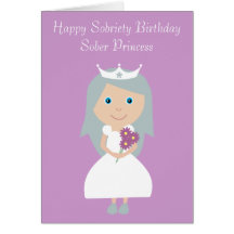 Tarjeta de cumpleaños sobria linda de princesa Lil