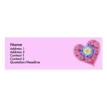 Tarjeta de descoloramiento del perfil del corazón plantillas de tarjetas personales