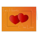 Tarjeta de dos corazones