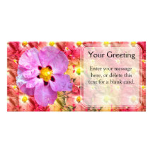 Tarjeta de encargo de la flor del punto tarjetas fotográficas 
