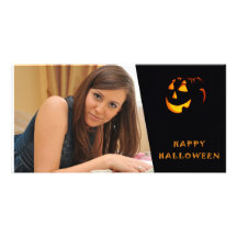 Tarjeta de encargo de la foto de Halloween Plantilla Para Tarjeta De Foto