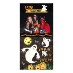 Tarjeta de encargo de la foto de Halloween Plantilla Para Tarjeta De Foto