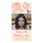 Tarjeta de encargo de la foto del cumpleaños del m tarjeta fotográfica personalizada