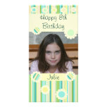 Tarjeta de encargo de la foto del cumpleaños tarjeta personal