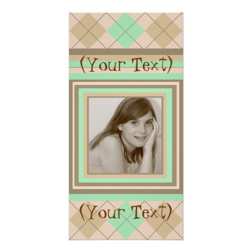 Tarjeta de encargo de la foto del estilo de Argyle Tarjetas Fotograficas