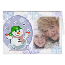 Tarjeta de encargo de la foto del navidad de la di