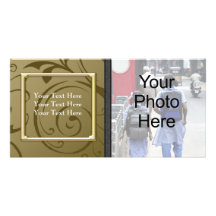 Tarjeta de encargo de la foto del remolino del oro tarjeta personal