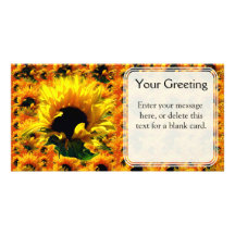 Tarjeta de encargo de la salida del sol del giraso tarjetas fotograficas 