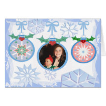 Tarjeta de encargo de los ornamentos del navidad