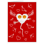 Tarjeta de encargo del corazón divertido del el dí