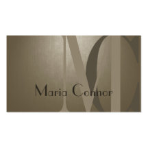 Tarjeta de encargo del monograma de la perla llana tarjetas de visita