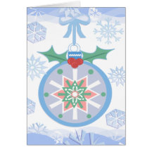 Tarjeta de encargo del ornamento del navidad