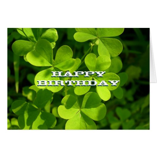 Tarjeta de encargo verde del feliz cumpleaños de l