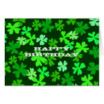 Tarjeta de encargo verde del feliz cumpleaños del 