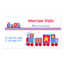 Tarjeta de fecha del juego de la mamá del tren tarjetas de negocios