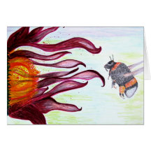 Tarjeta de felicitación - abeja/insecto de la miel