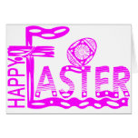 Tarjeta de felicitación adaptable feliz de Pascua