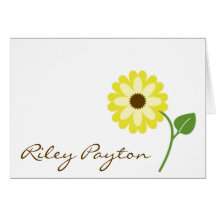 Tarjeta de felicitación amarilla de la floración d