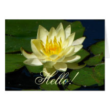 Tarjeta de felicitación amarilla de Waterlily