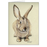 "Tarjeta de felicitación animal del arte del conej