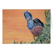 Tarjeta de felicitación - arte del pájaro del peti