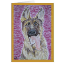 Tarjeta de felicitación - arte del perro de pastor