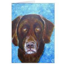 Tarjeta de felicitación, arte del perro del labora