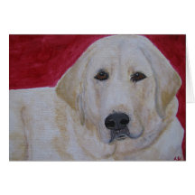 Tarjeta de felicitación - arte del perro del labra