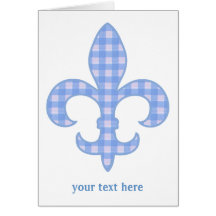Tarjeta de felicitación azul de la guinga de la fl