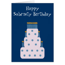 Tarjeta de felicitación azul del cumpleaños de la 