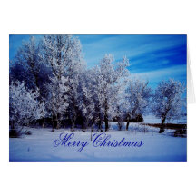 Tarjeta de felicitación azul marino de Frost