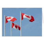 Tarjeta de felicitación canadiense de la bandera d