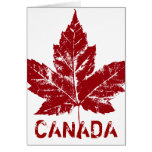 Tarjeta de felicitación canadiense de la bandera d