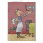 Tarjeta de felicitación chistosa del arte del vino