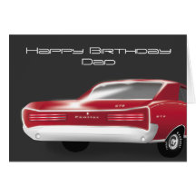 Tarjeta de felicitación clásica del coche
