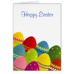 Tarjeta de felicitación colorida de los huevos de 