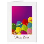 Tarjeta de felicitación colorida de los huevos de 