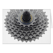 Tarjeta de felicitación con el piñón de la bici