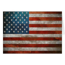 Tarjeta de felicitación con la bandera americana s
