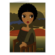 Tarjeta de felicitación de Afro'na Lisa