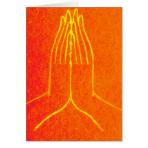 Tarjeta de felicitación de Anjali/Namaskara Mudra