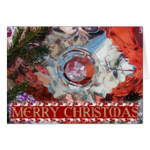 Tarjeta de felicitación de cristal del ornamento d