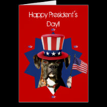 Tarjeta de felicitación de Day Boxer Dog de presid tarjetas