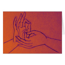 Tarjeta de felicitación de Dharmachakra Mudra
