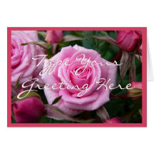 Tarjeta de felicitación de encargo de las flores r