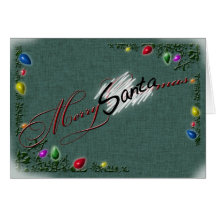 Tarjeta de felicitación de "feliz SANTAmas"